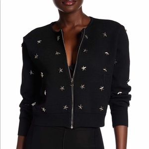 Badgley Mischka Women's Blk Star Studded Jacket
